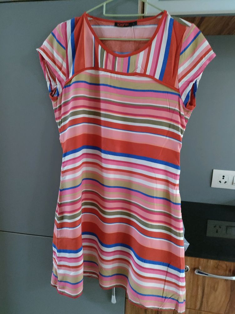 109 F Stripes Mini Dress