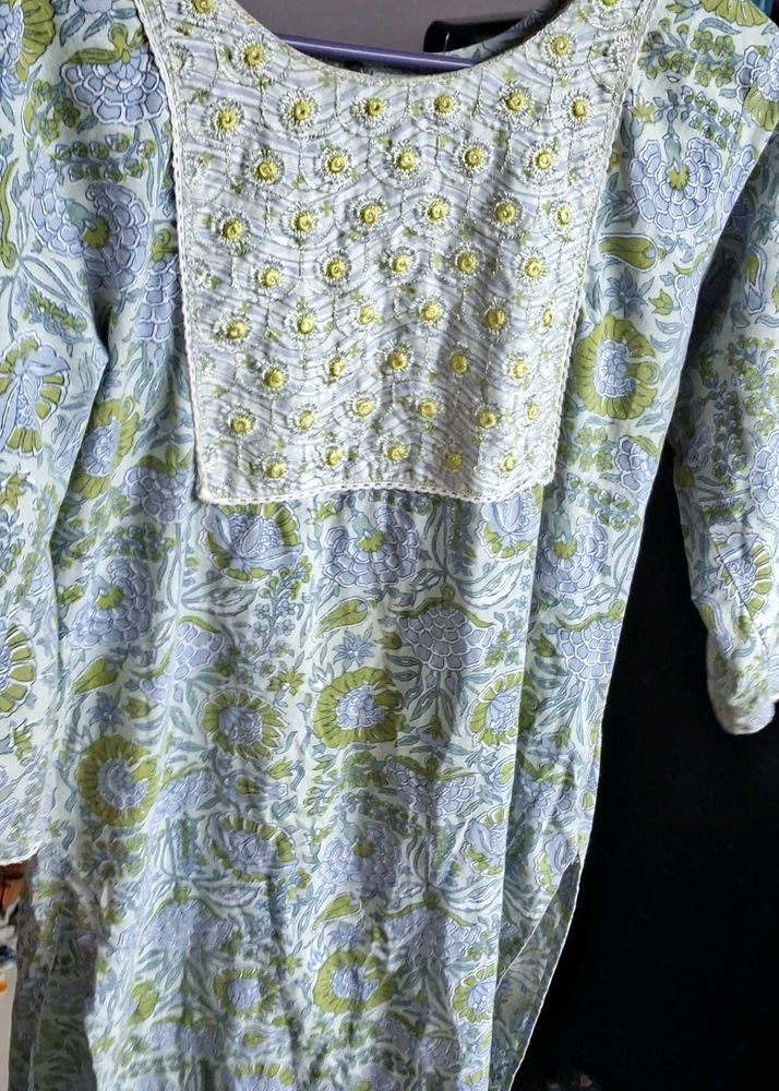 Floral Print Kurta