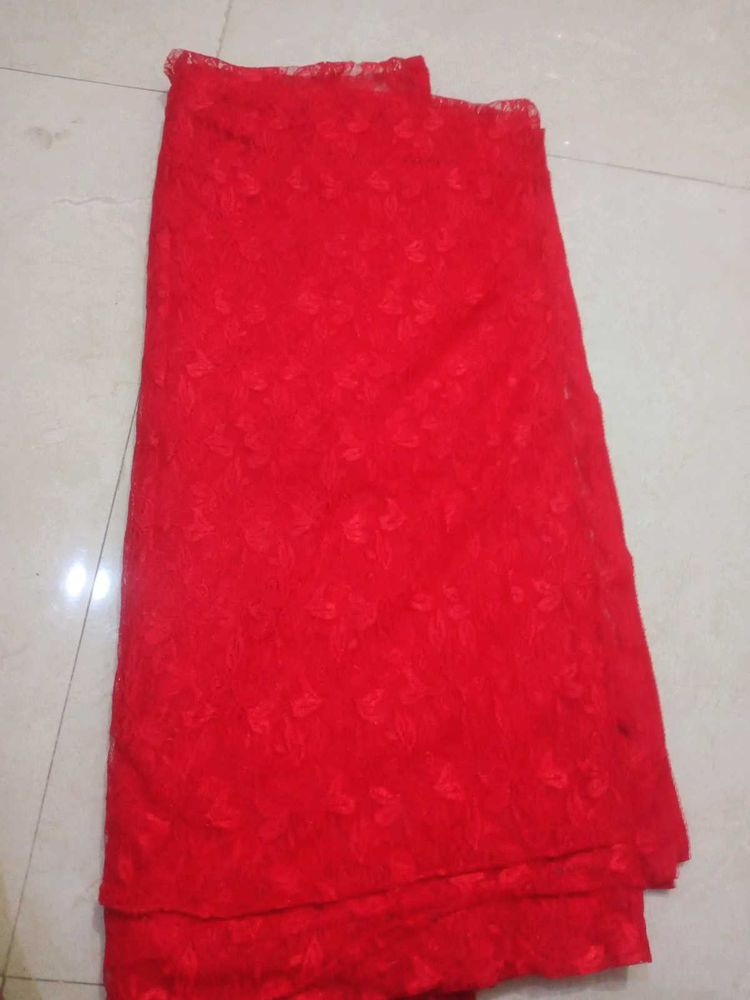 Beautiful Red net saree❤️