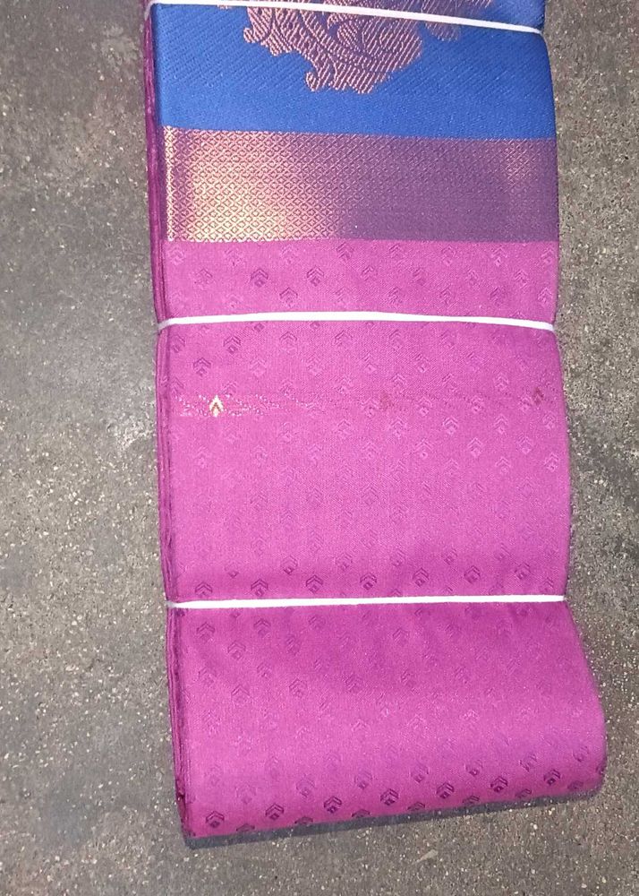 Elegant Pink &amp; Blue Saree