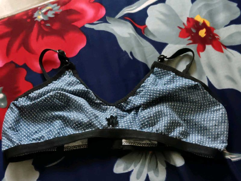 Printed Blue Bra