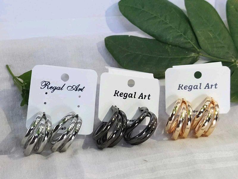 Regal Art Hoop Earrings