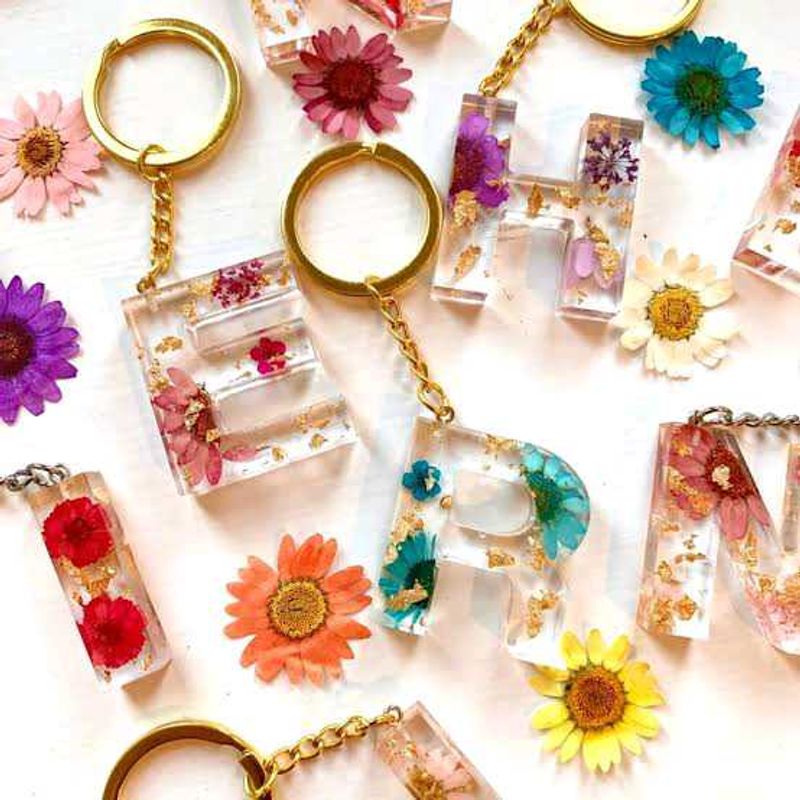 Real Flower Keychain 1