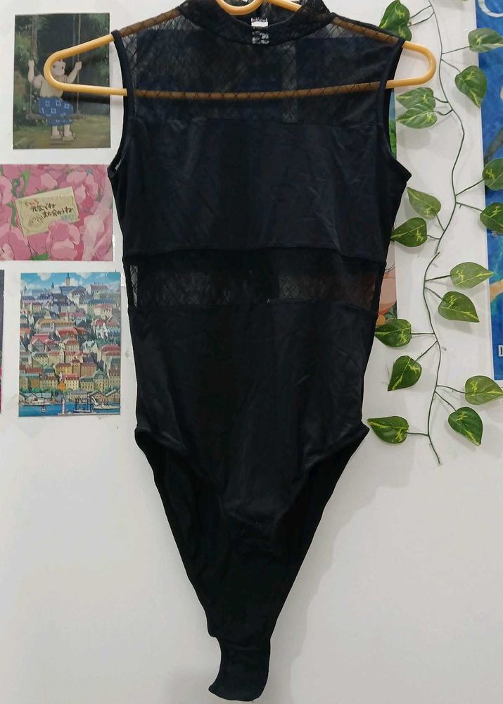 Black Mesh Bodysuit