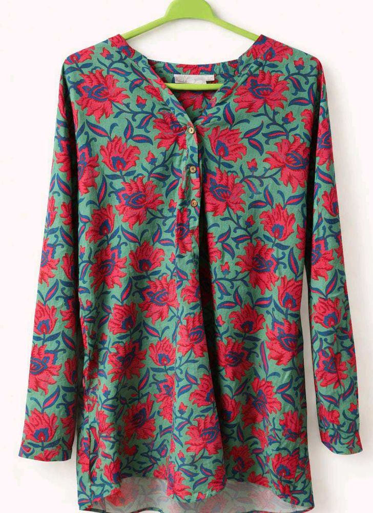 Floral Print Tunic Top