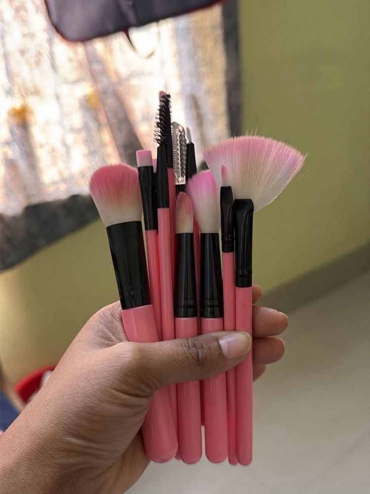 Pink Makeup Brush Set of 11 items