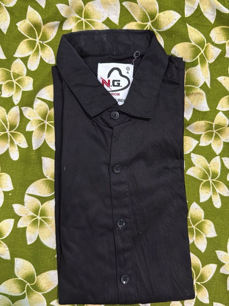 Black Cotton Shirt