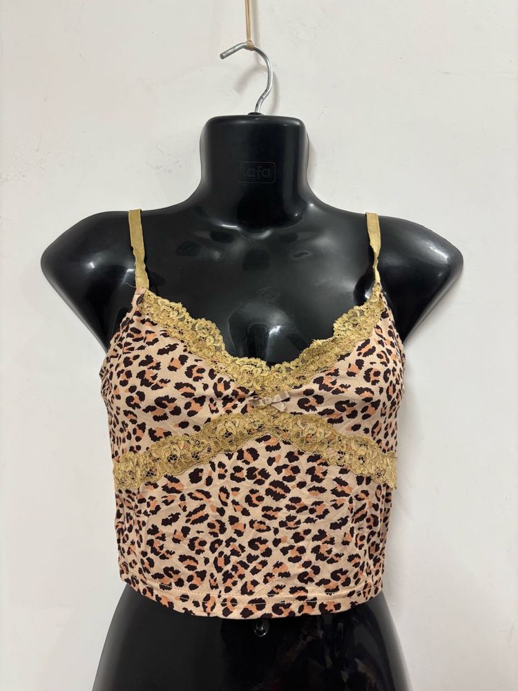 Cheetah Print Lace Cami