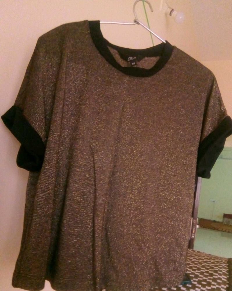 Party Wear Crop Top (Golden)