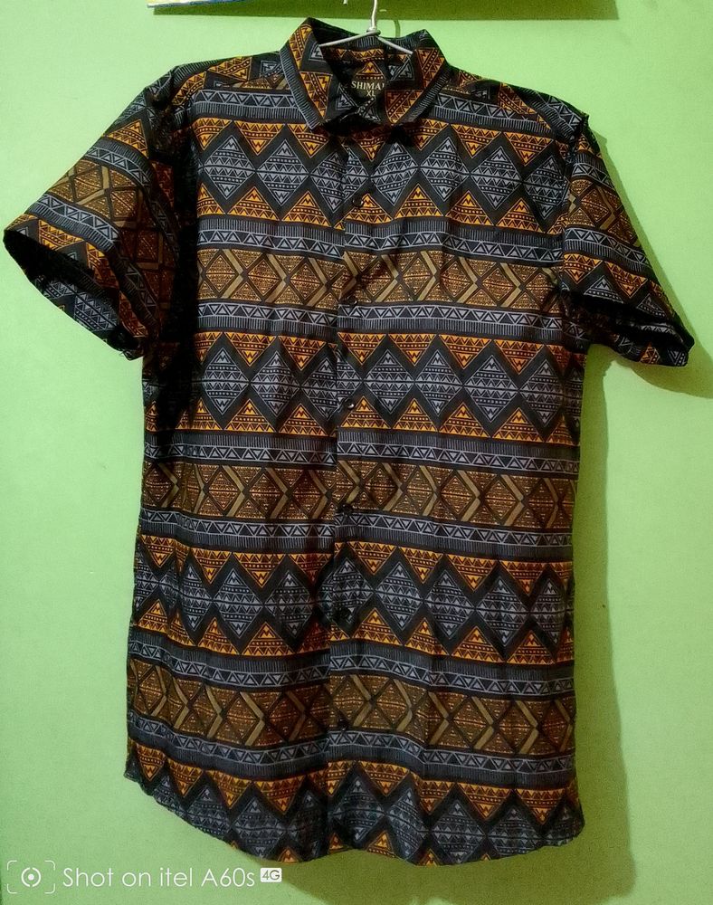 Men Geometric Print Casual Shirt