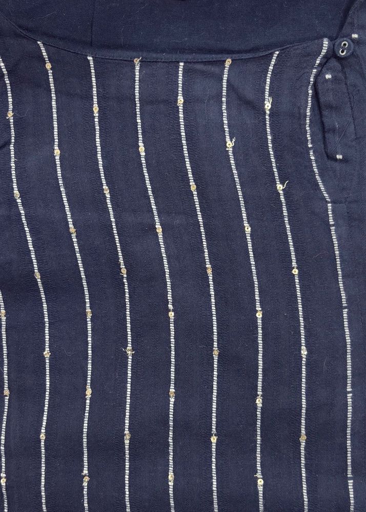 Striped Navy Kurta