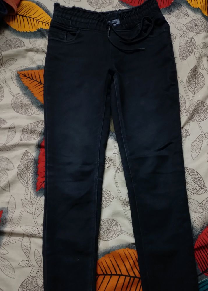 High Waist Skinny Fit Black Jeans