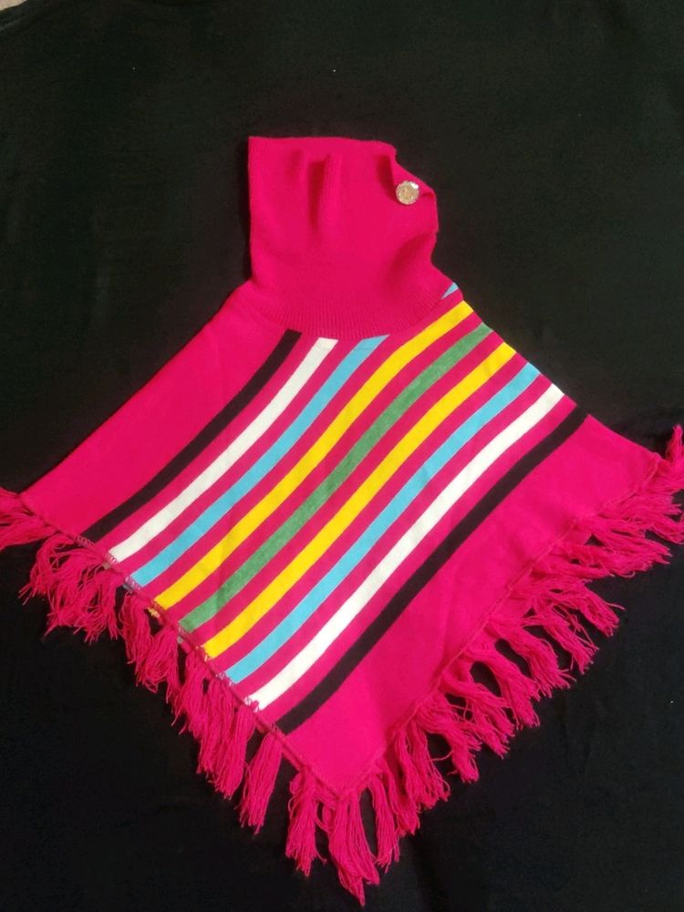 Girl&#39;s Pancho Very Beautiful Multicolored