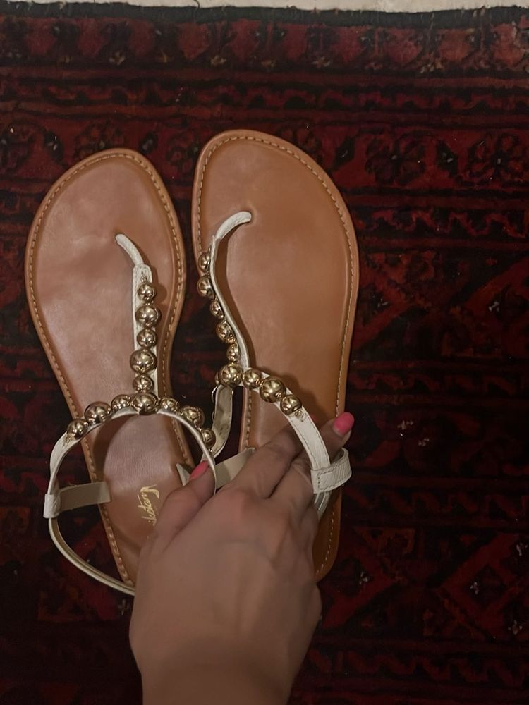 Beaded Thong Sandals