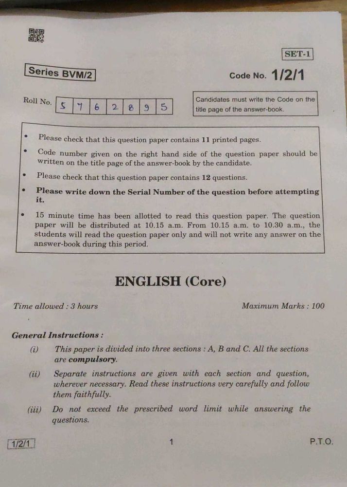 CBSE class 12 PYQ (Humanities)