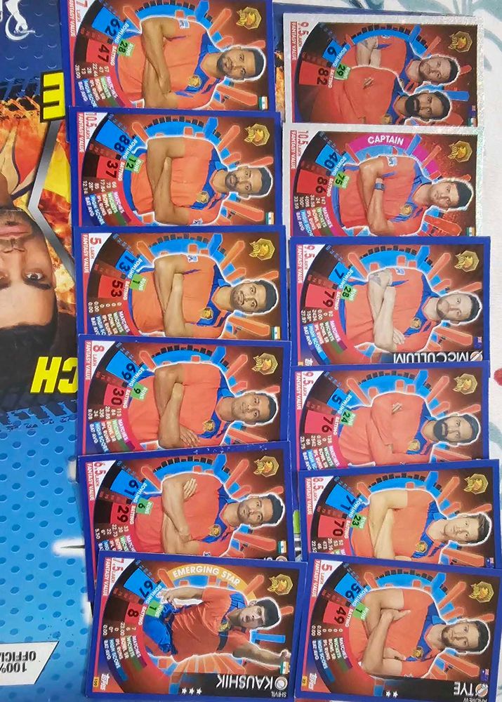 Topps Cricket Attax 2017 Gujarat Lions Team Set