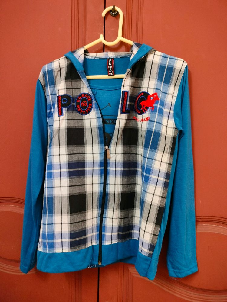 Polo Plaid Zip-Up Hoodie