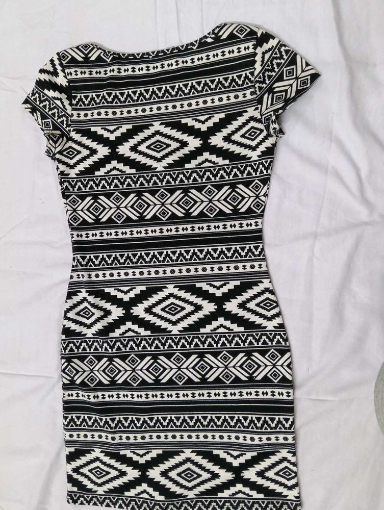Black And White Bodycon Dress