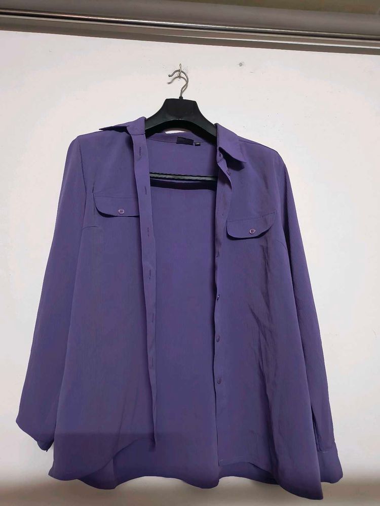 Purple Oversized Shirt