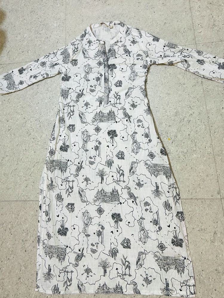 White Kurta by Azorte