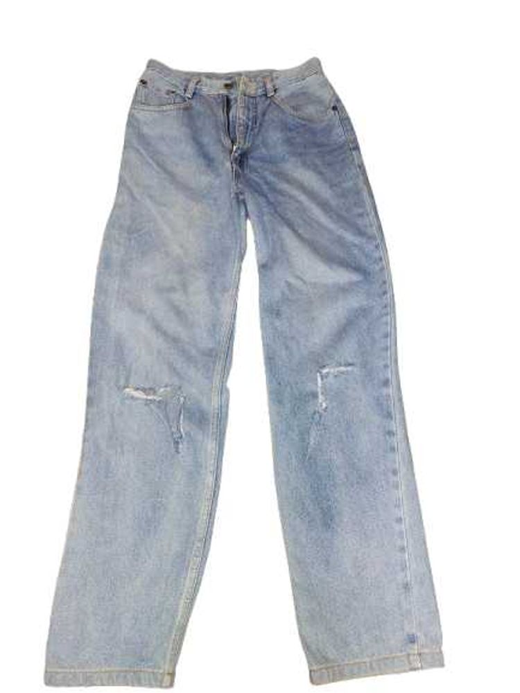 Light Blue Mom Ripped Jeans