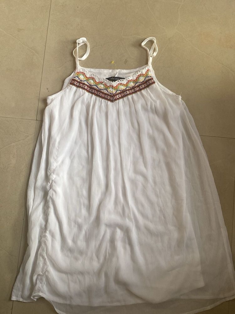 White Ethnic Like Dress