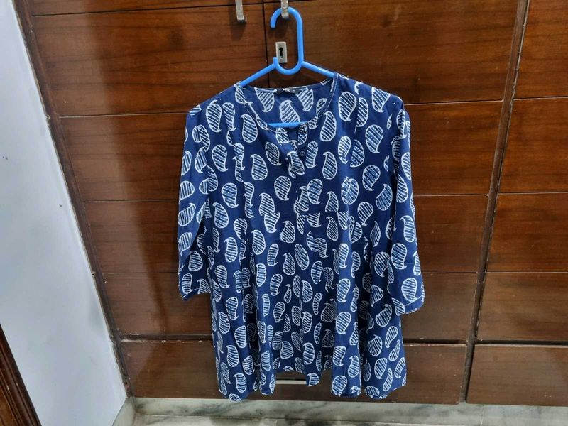 Ajio Cute Blue Kurti - L
