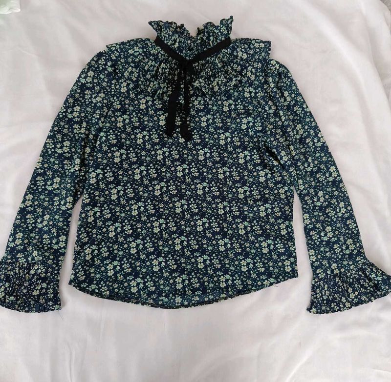 Floral Ruffle Blouse