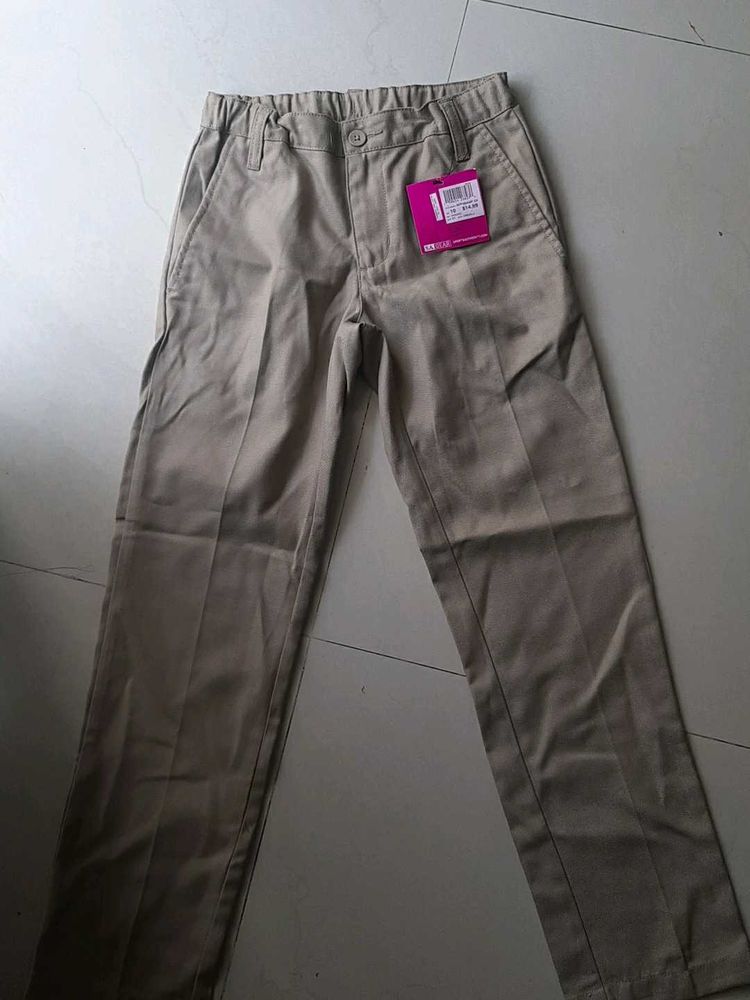 Khaki Unisex Pants For Kids