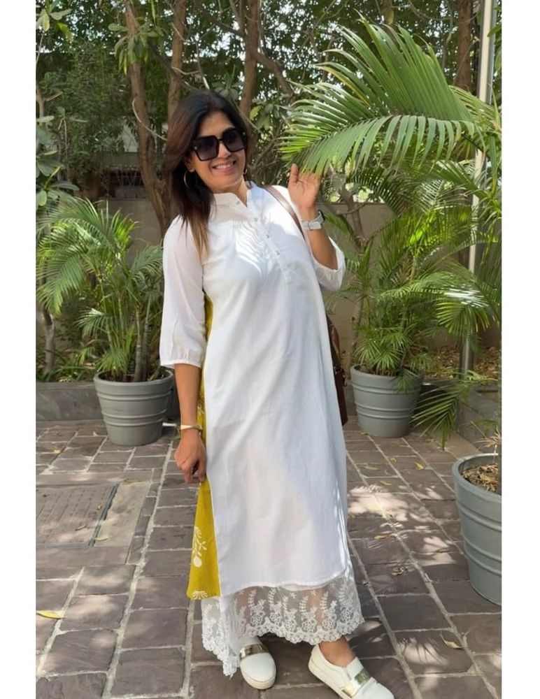 Mul Cotton One-Piece Dress with Lace Inner