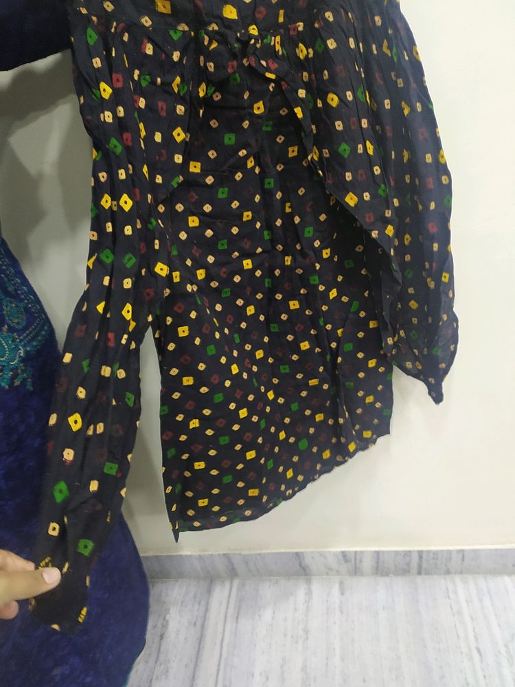 Kurta Set With Dhoti Salwar And Chiffon Dupatta