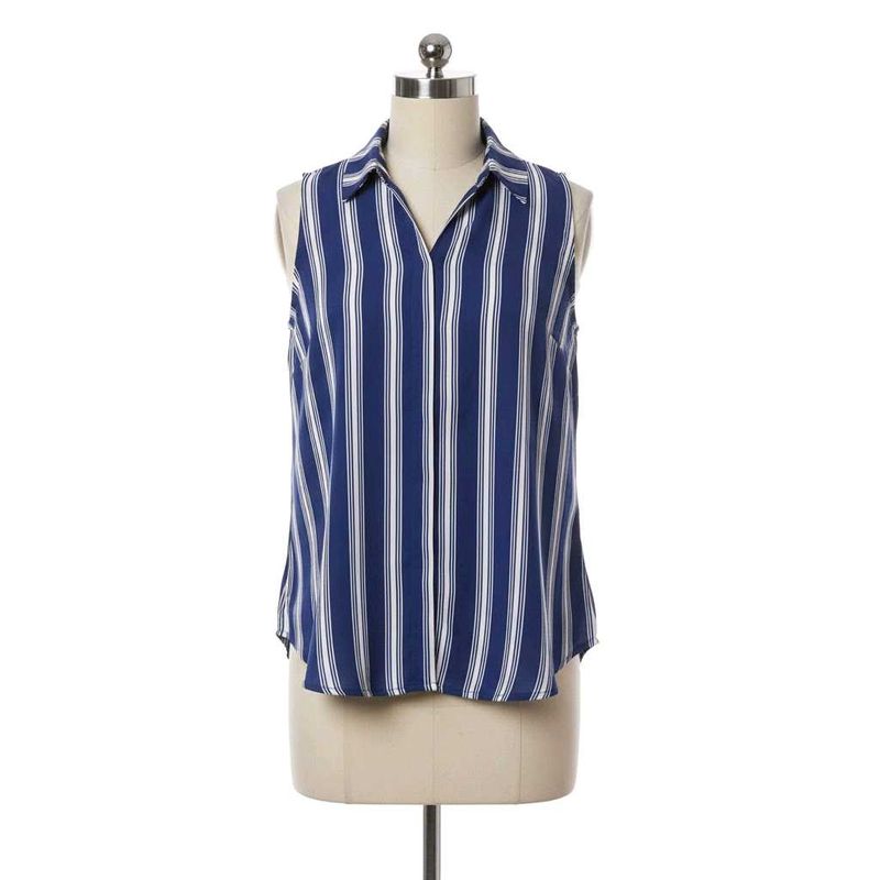 Striped Sleeveless Blouse