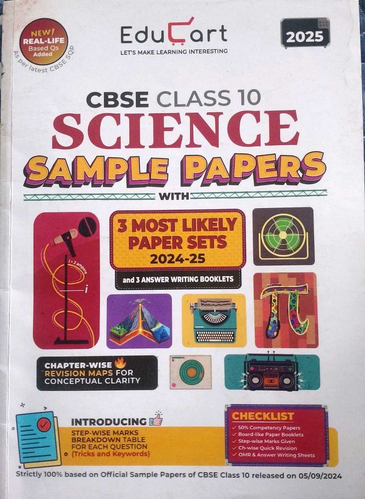 Educart Class10 Cbse 10 Sample Papers science