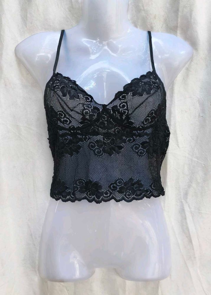 5111. Black Lace Bralette Top