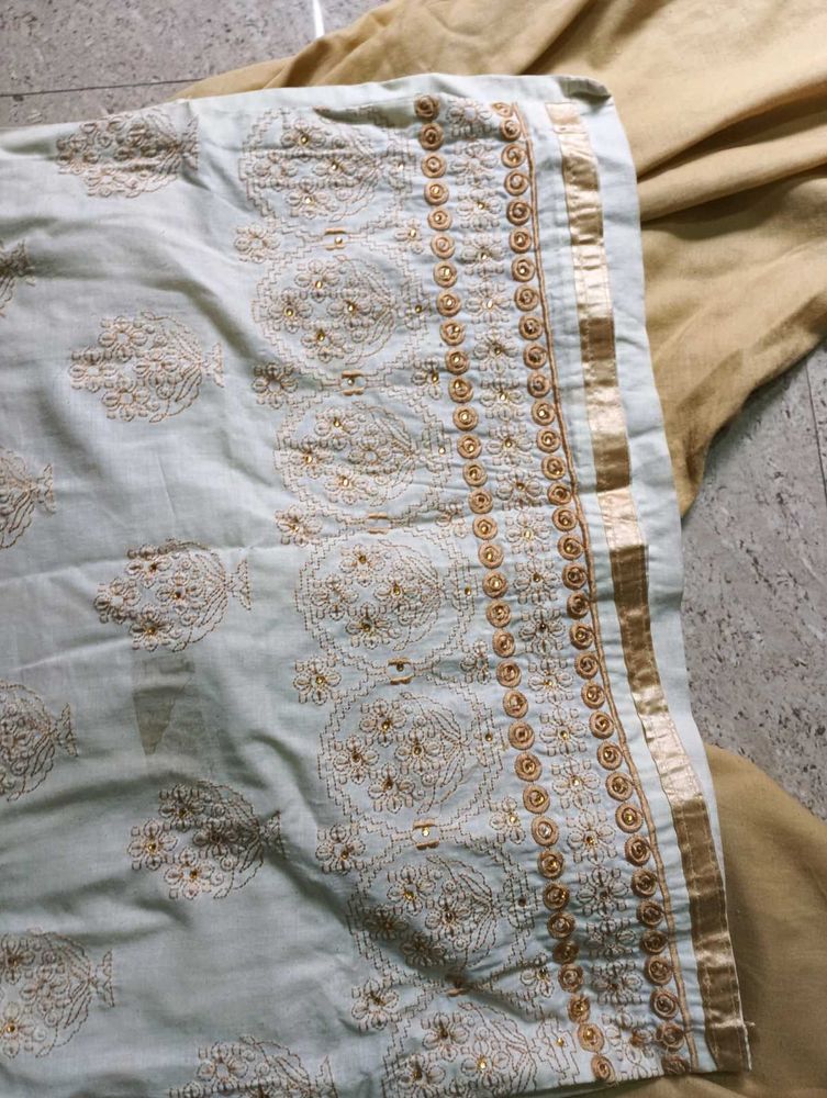 Embroidered Indian Salwar Kameez Fabric
