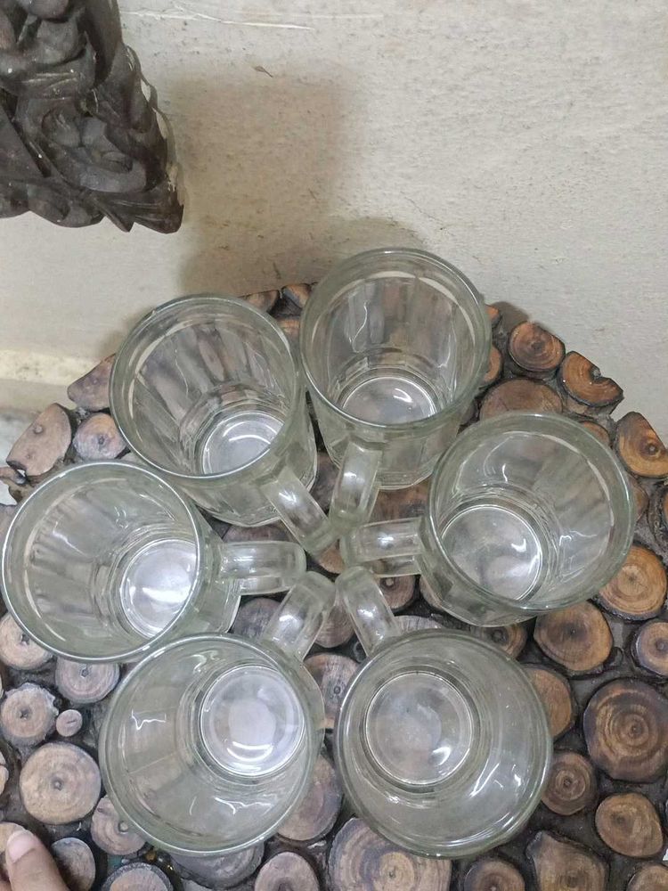 Set of 6 Glass Mugs