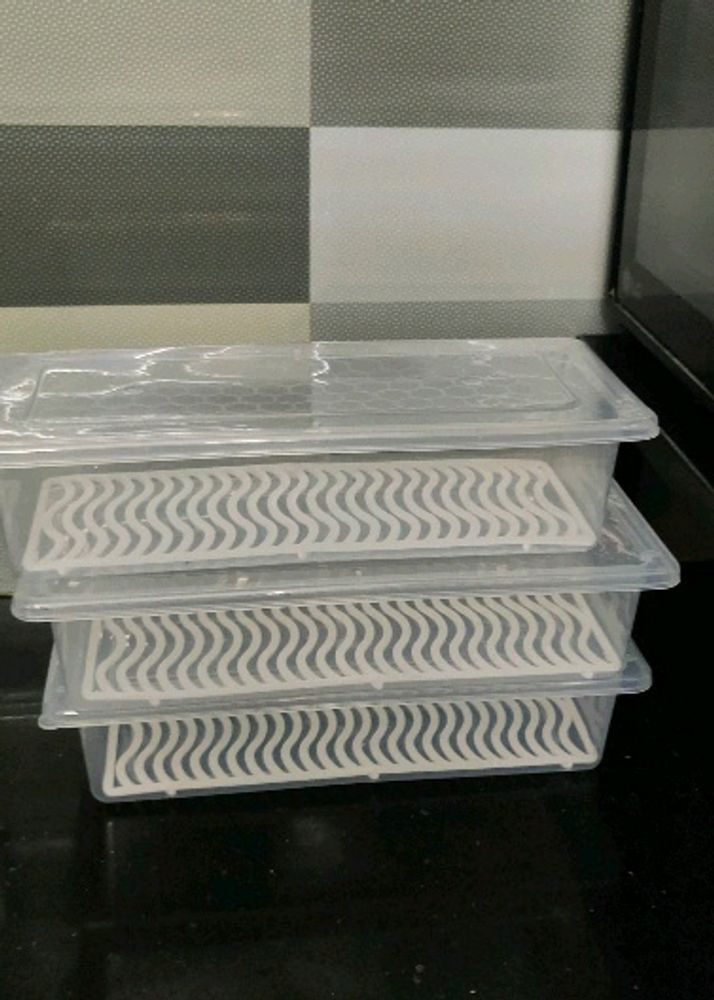Fridge Vegetable Storage Containers (Pack Of 2 )