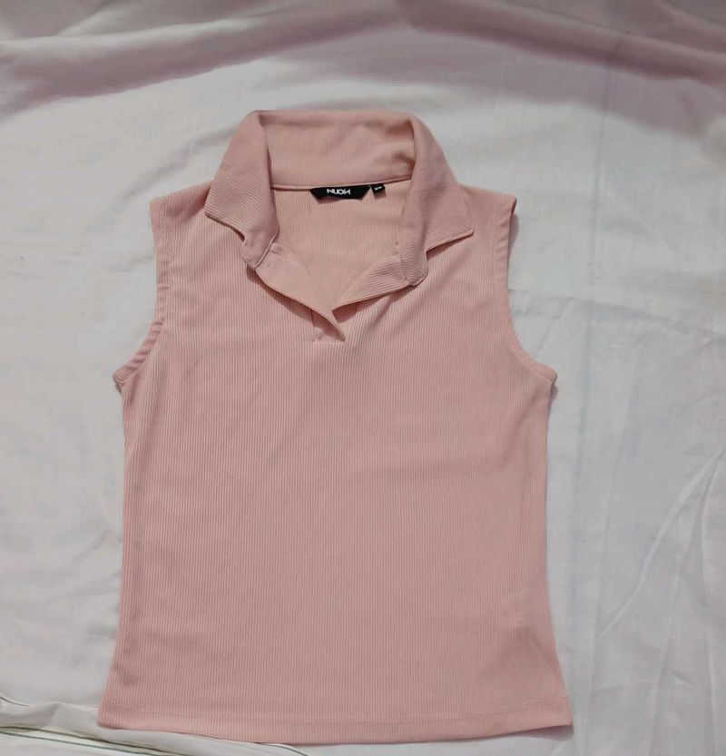 Pink Sleeveless Top