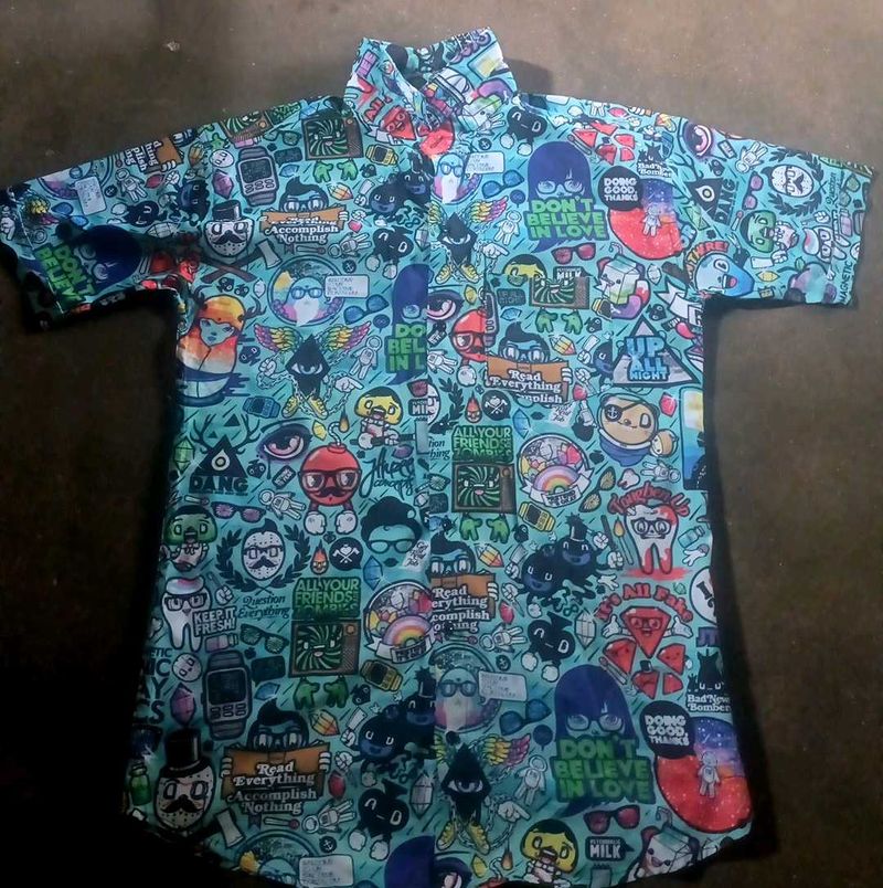 Graphic Print Short Sleeve Shirt