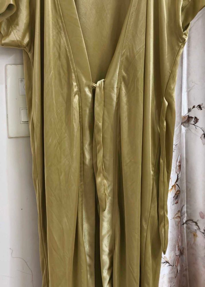 Silky Gold Robe &amp; Nighty