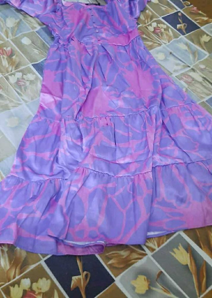 Purple Tiered Dress