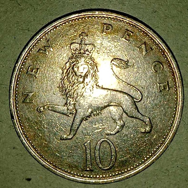1969 British Ten New Pence Coin