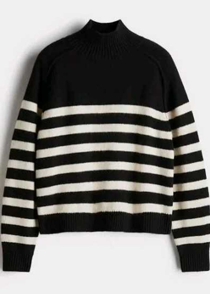 Striped Knit Pullover Sweater