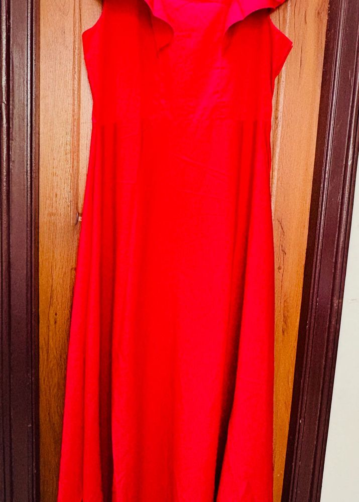 Ladystark Hot Red Sleeveless Maxi Dress