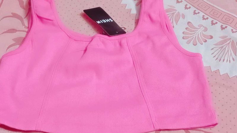Pink Shein Crop Top