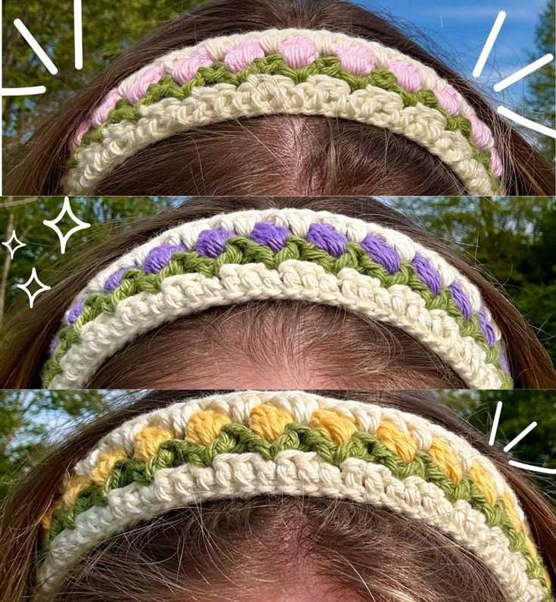 Crochet Floral Headband only one piece