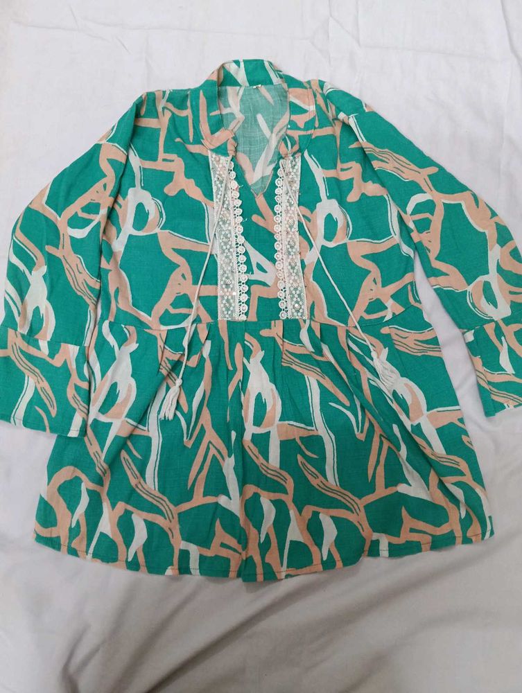 Sea Green Short Kurti