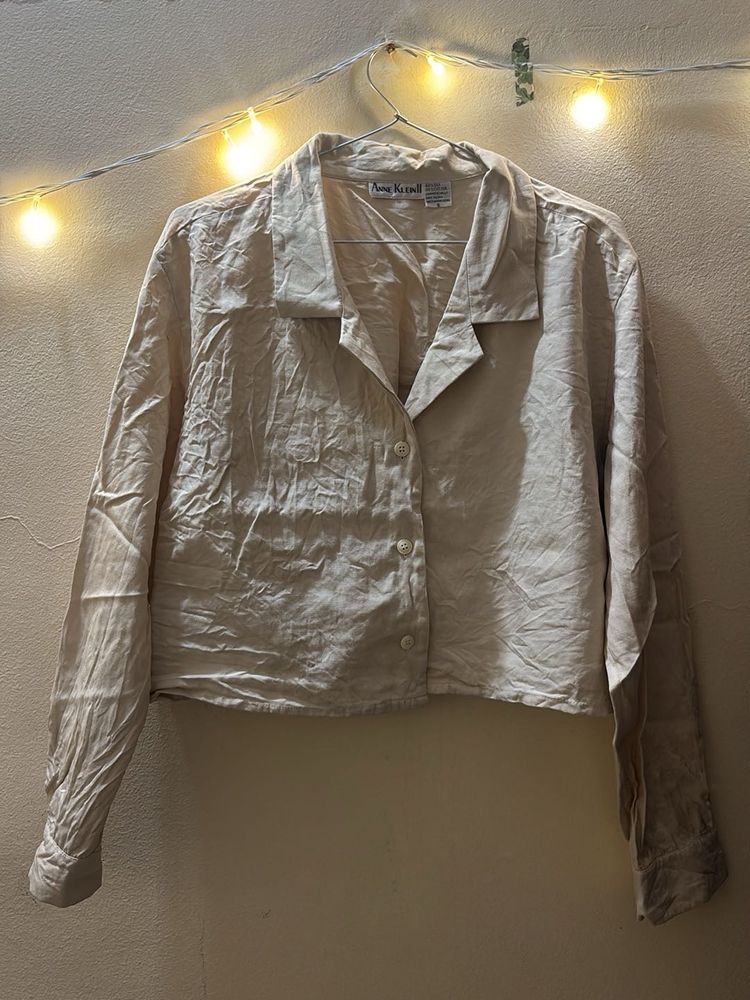 Vintage Anne Klein Beige Blouse