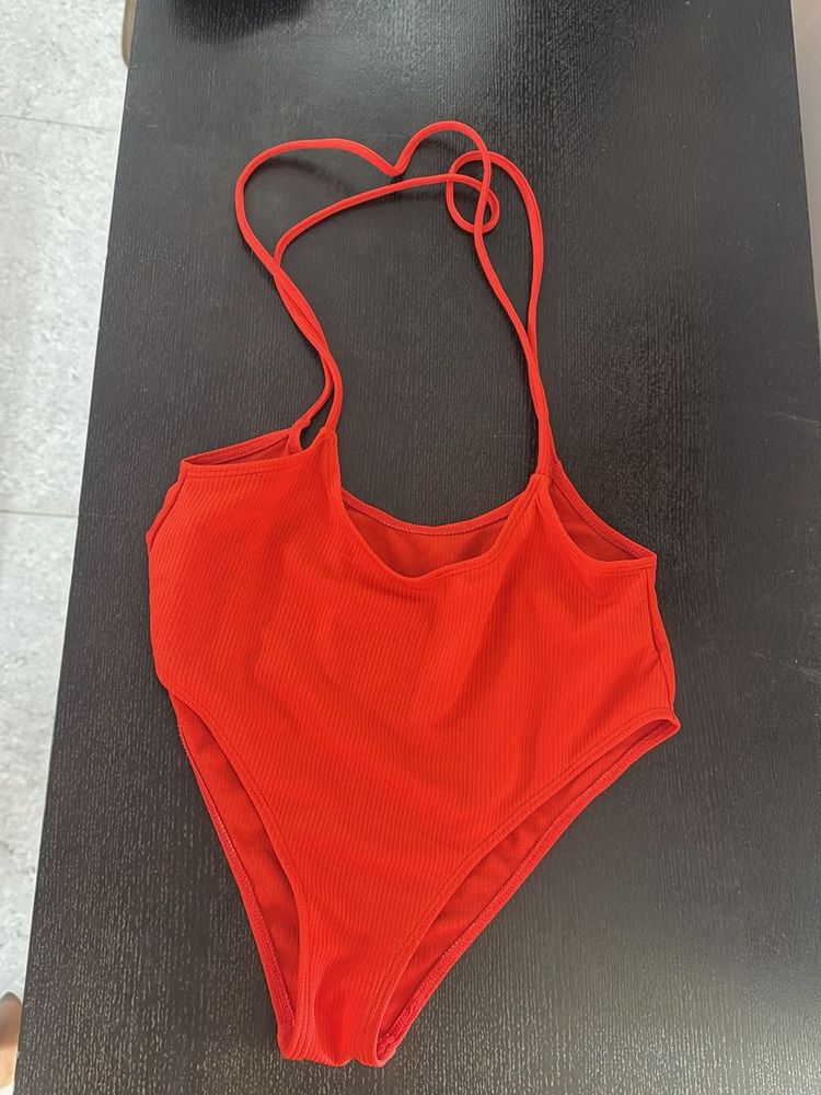 Red One Piece Swimsuit