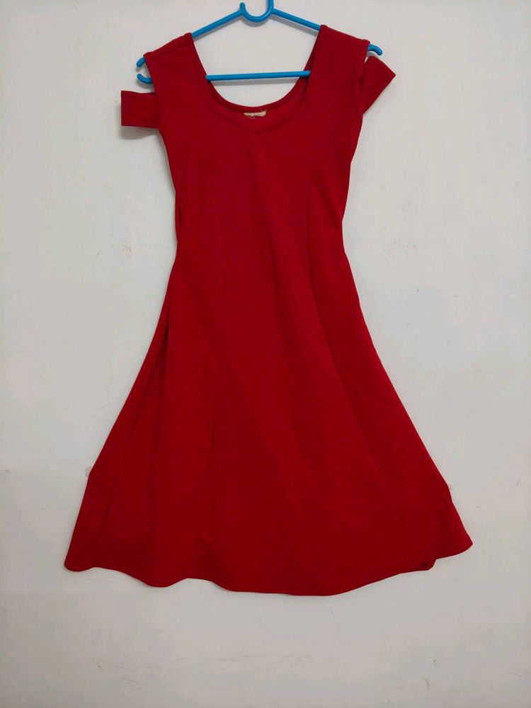 Red Fit &amp; Flare Dress